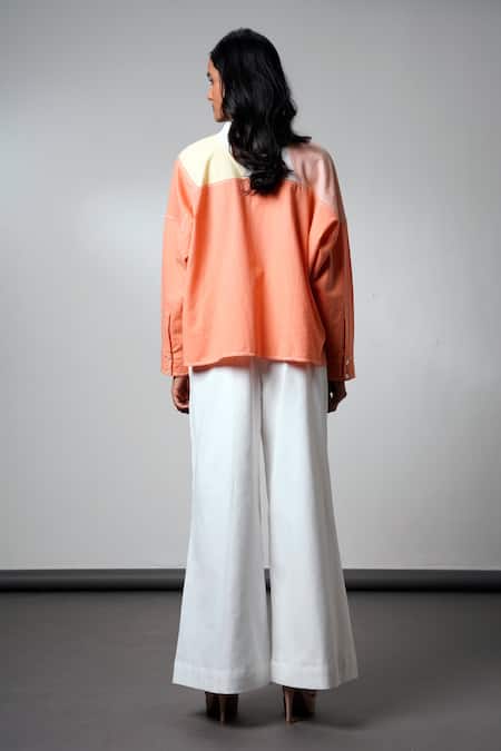 Shop Madder Much Multi Color Cotton Button-down Neck Handloom Top And Pant Set at Aza Fashions Shop_Madder Much_Multi Color Cotton Button-down Neck Handloom Top And Pant Set _at_Aza_Fashions