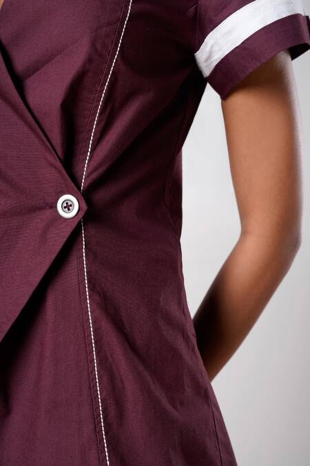 Buy Madder Much Brown Cotton Fold And Flow Wrap Top Pant Set Buy_Madder Much_Brown Cotton Fold And Flow Wrap Top Pant Set