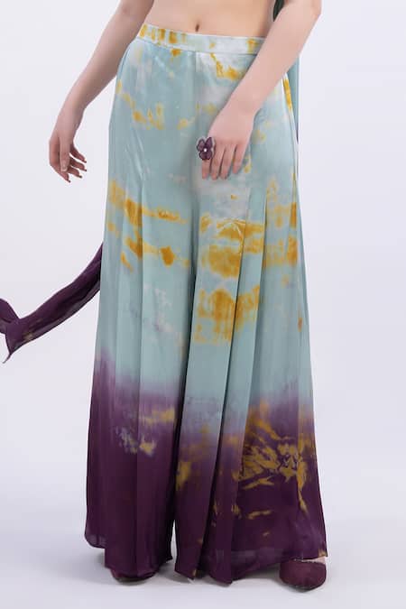 Shop Merge Design Wine Modal, Satin Sequins Embroidered Crop Top Set Online at Aza Fashions Shop_Merge Design_Wine Modal, Satin Sequins Embroidered Crop Top Set _Online_at_Aza_Fashions