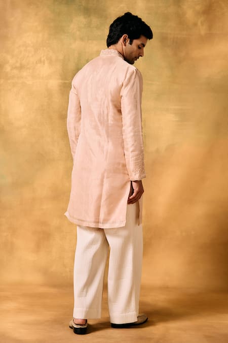 Mukti And Kavith Casa Sunset Bloom Tissue Kurta Set 