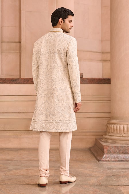 Mukti And Kavith Casa Threadwork Embellished Sherwani Set 