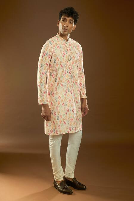 Shop Arihant Rai Sinha White Cotton, Polyester, Viscose Embroidery, Sequins Thread Work Kurta Set Online at Aza Fashions Shop_Arihant Rai Sinha_White Cotton, Polyester, Viscose Embroidery, Sequins Thread Work Kurta Set _Online_at_Aza_Fashions