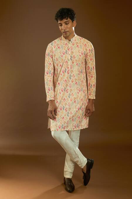 Buy Arihant Rai Sinha White Cotton, Polyester, Viscose Embroidery, Sequins Thread Work Kurta Set Buy_Arihant Rai Sinha_White Cotton, Polyester, Viscose Embroidery, Sequins Thread Work Kurta Set