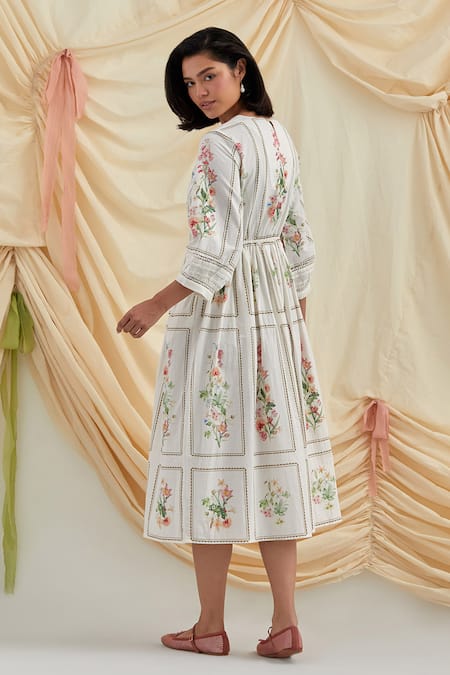 Pozruh By Aiman Bouquet Midi Dress 