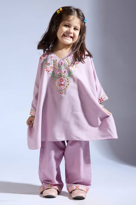 Neha Gursahani Light Purple Designer Kurta & Pant Set 