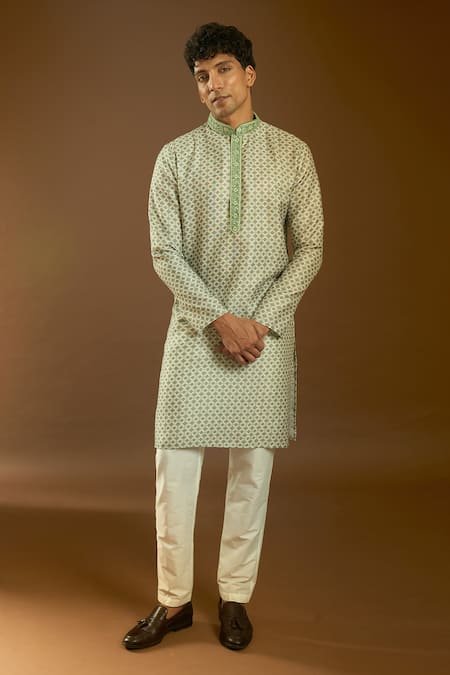 Arihant Rai Sinha Mughal Jaal Print Kurta Set 