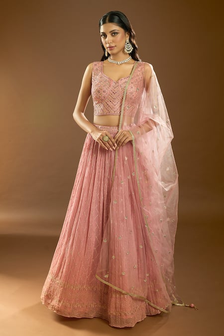 Aariyana Couture Mirror Work Lehenga Set 