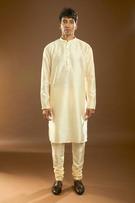 Shop_Arihant Rai Sinha_Gray Jacquard, Silk Embroidery Floral Pattern Bundi And Kurta Set _Online_at_Aza_Fashions