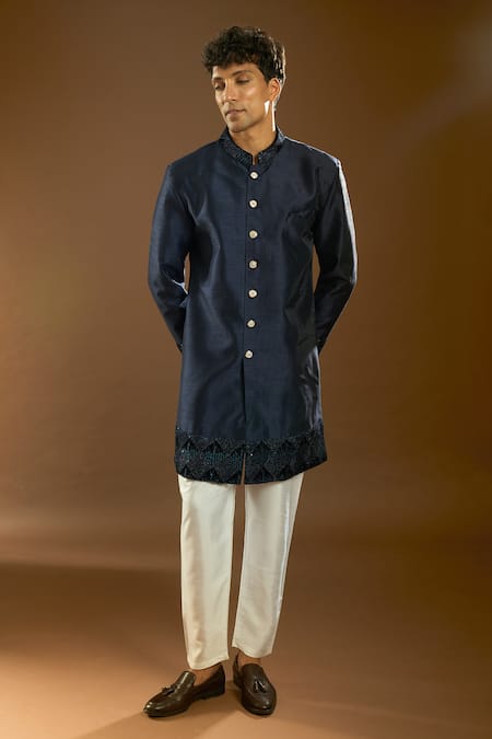 Arihant Rai Sinha Cut Dana Placement Embroidered Sherwani Set 