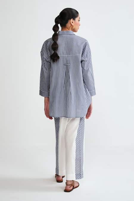 Rainas Aviary Stripes Cotton Linen Set 