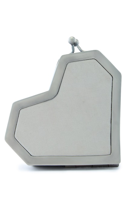 Shop Anaar Gray Embroidery, Beads Grey Floral Clutch Bag at Aza Fashions Shop_Anaar_Gray Embroidery, Beads Grey Floral Clutch Bag _at_Aza_Fashions