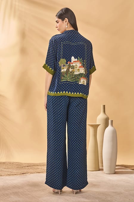 Masaba Midnight Holiday Home Shirt Trouser Set 