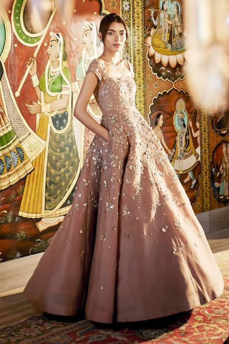 Sahil Kochhar Designer Gown with Sleeves 