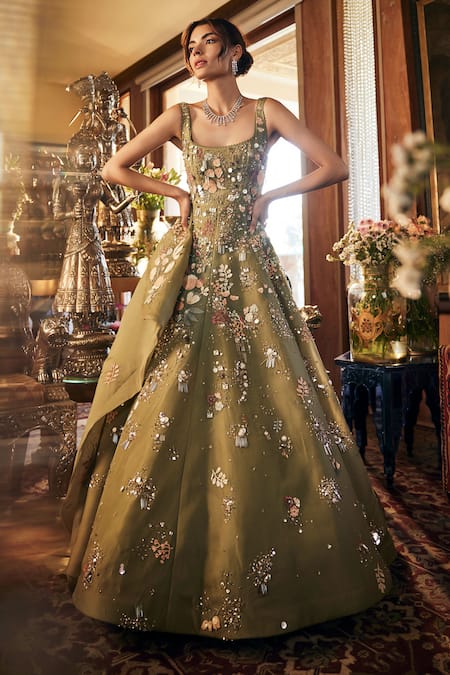 Sahil Kochhar Embroidered Organza Gown 