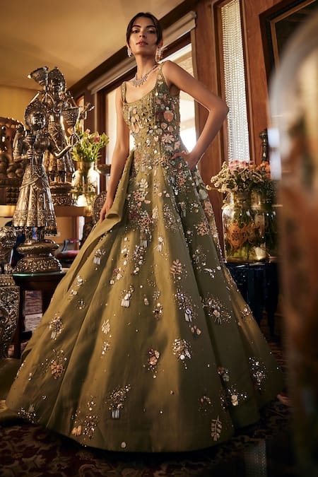 Sahil Kochhar Embroidered Organza Gown 