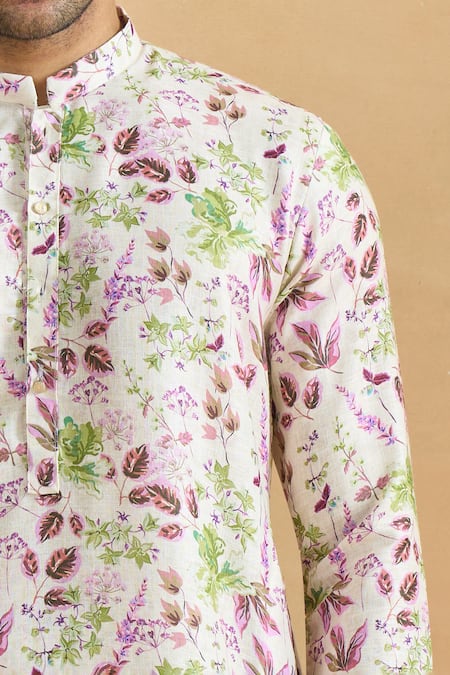 Buy Arihant Rai Sinha Cream Cotton Digital Printed Kurta Set Online at Aza Fashions Buy_Arihant Rai Sinha_Cream Cotton Digital Printed Kurta Set _Online_at_Aza_Fashions