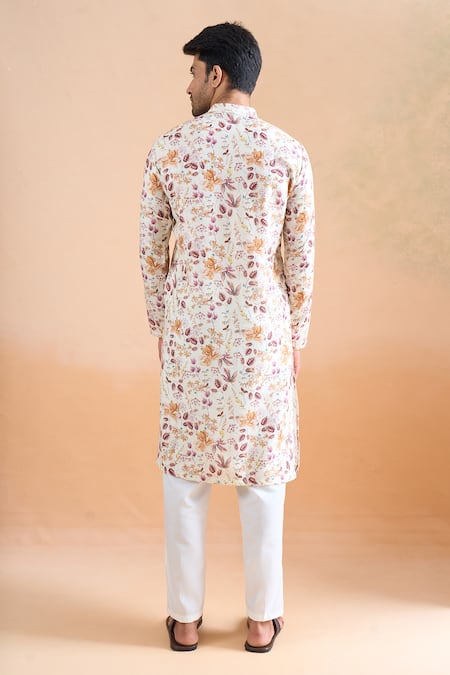Arihant Rai Sinha Digital Printed Cream Kurta Set 