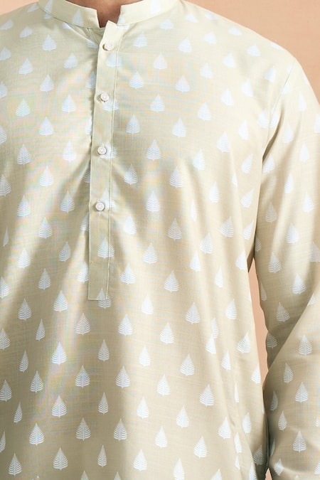 Shop Arihant Rai Sinha Beige Cotton Digital Print Kurta Set Online at Aza Fashions Shop_Arihant Rai Sinha_Beige Cotton Digital Print Kurta Set _Online_at_Aza_Fashions