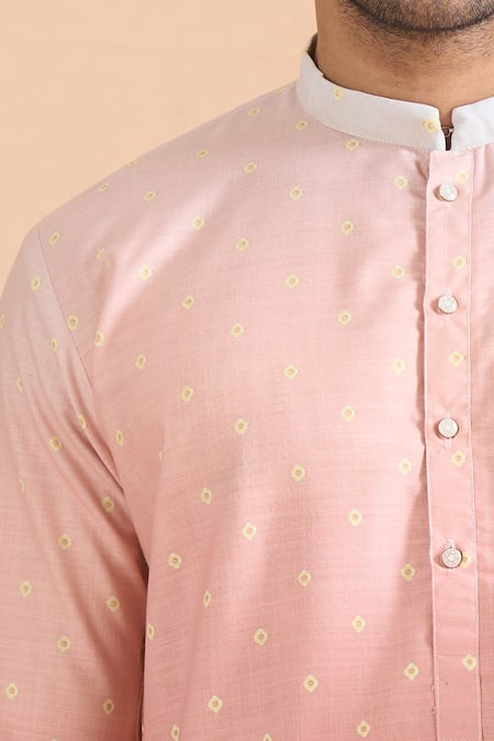 Buy Arihant Rai Sinha Pink Cotton Shaded Digital Print Kurta Set Online at Aza Fashions Buy_Arihant Rai Sinha_Pink Cotton Shaded Digital Print Kurta Set _Online_at_Aza_Fashions