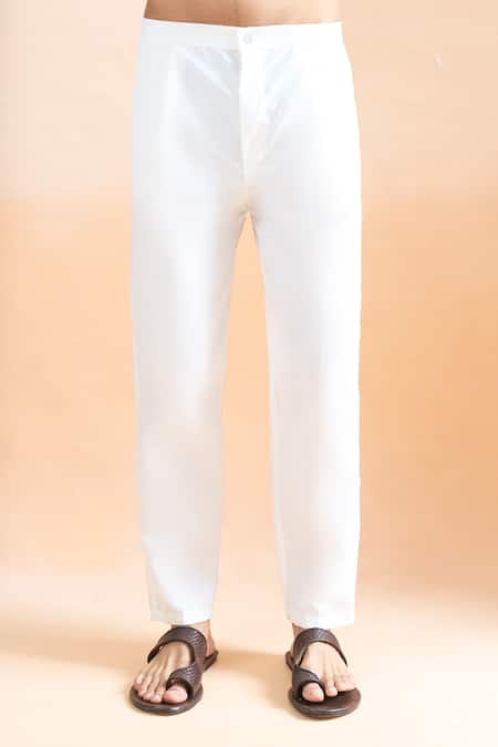 Arihant Rai Sinha_Cream Cotton Sequins, Embroidery Floral Print Kurta Set _Online_at_Aza_Fashions