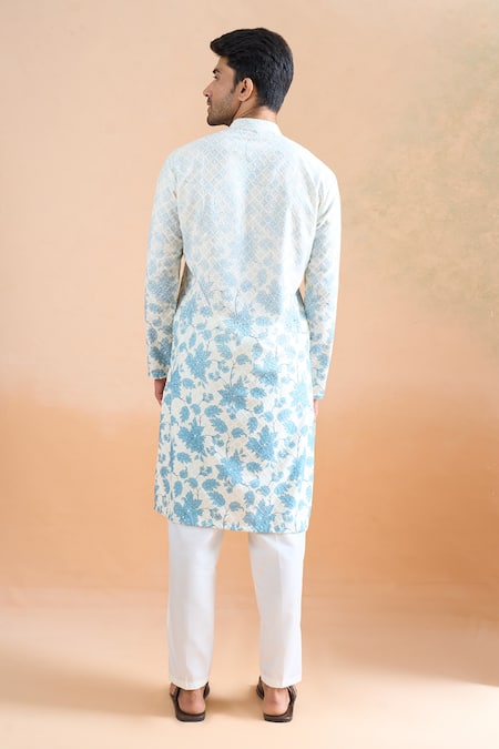 Arihant Rai Sinha Cream Floral Print Kurta Set 