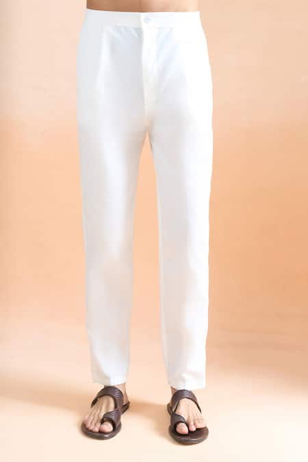 Arihant Rai Sinha Purple Cotton Sequins, Embroidery Floral Print Kurta And Cream Pant Set at Aza Fashions Arihant Rai Sinha_Purple Cotton Sequins, Embroidery Floral Print Kurta And Cream Pant Set _at_Aza_Fashions