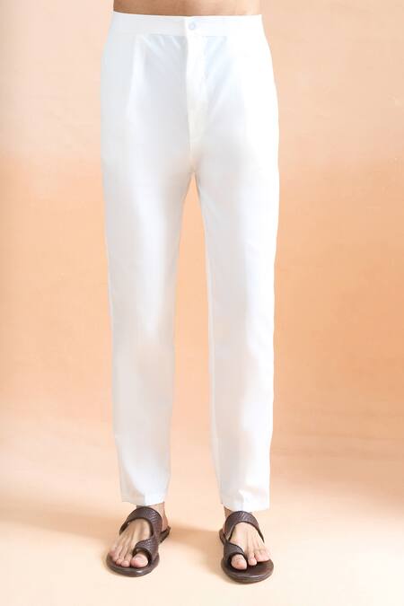 Arihant Rai Sinha Cream Cotton Embroidery, Sequins Kurta Set at Aza Fashions Arihant Rai Sinha_Cream Cotton Embroidery, Sequins Kurta Set _at_Aza_Fashions