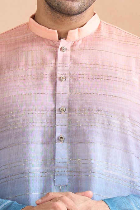 Shop Arihant Rai Sinha Multi Color Cotton Multicolour Ombre Kurta Set Online at Aza Fashions Shop_Arihant Rai Sinha_Multi Color Cotton Multicolour Ombre Kurta Set _Online_at_Aza_Fashions