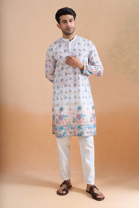 Arihant Rai Sinha Cream Digital Print Kurta Set 