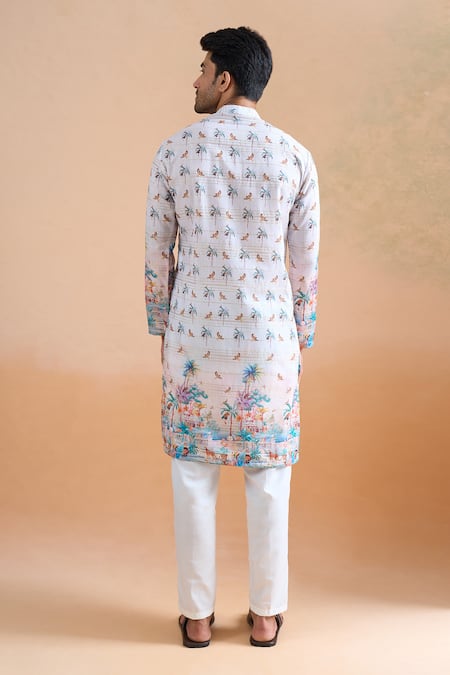 Arihant Rai Sinha Cream Digital Print Kurta Set 