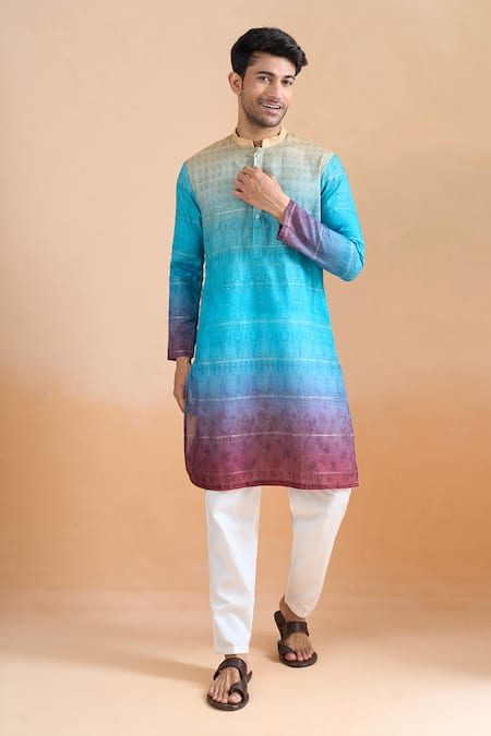 Arihant Rai Sinha Multicolour Thread Printed Kurta Set 
