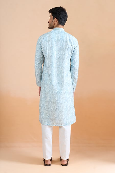 Arihant Rai Sinha Pista Printed Kurta Set  
