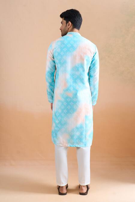 Arihant Rai Sinha Blue Digital Print Kurta Set 