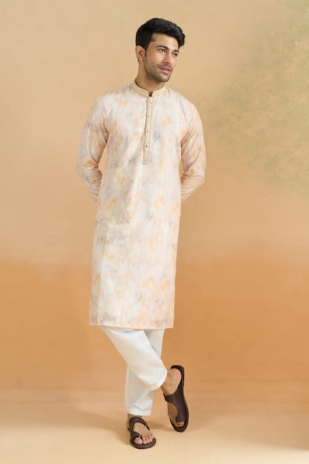 Buy Arihant Rai Sinha Yellow Cotton Sequins, Embroidery Thread And Kurta Set Online at Aza Fashions Buy_Arihant Rai Sinha_Yellow Cotton Sequins, Embroidery Thread And Kurta Set _Online_at_Aza_Fashions