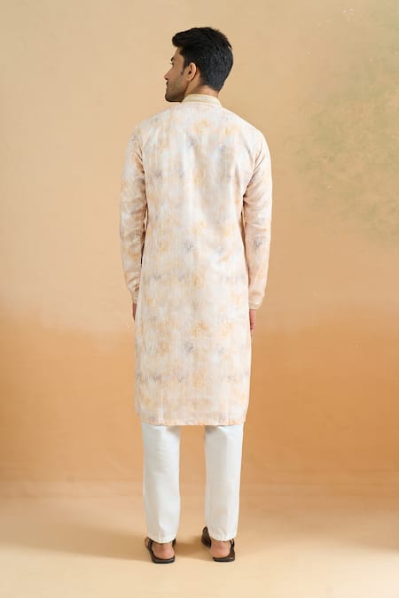 Arihant Rai Sinha Yellow Thread & Sequin Kurta Set 