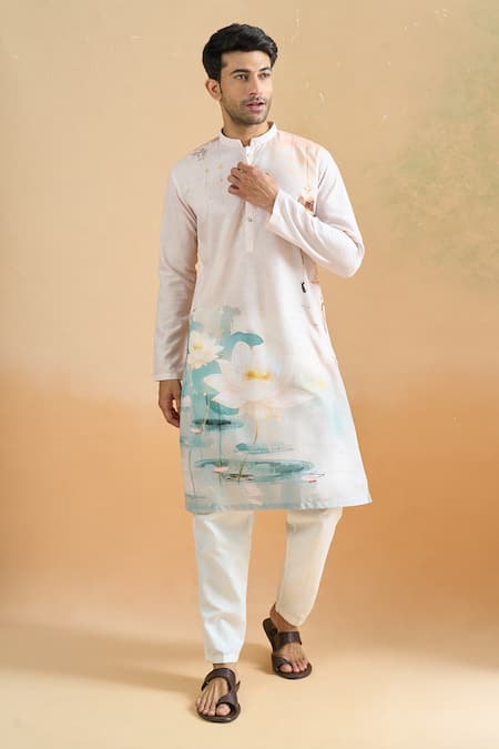 Arihant Rai Sinha Digital Printed Beige Kurta Set 