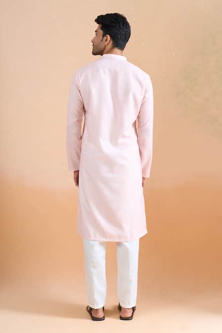 Arihant Rai Sinha Peach Digital Print Kurta & Cream Pant Set 