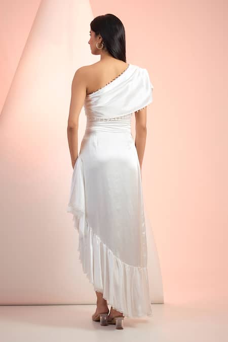 Mandira Wirk Resort Solid Satin Dress 