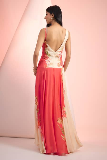 Mandira Wirk Resort Printed Crepe Dress 