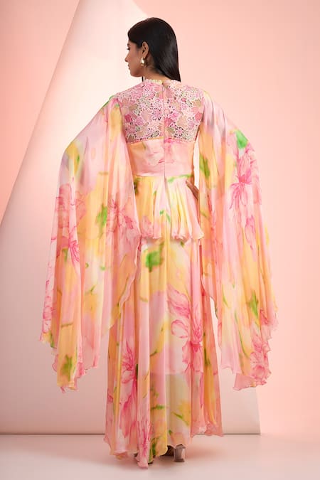 Mandira Wirk Resort Printed Chiffon Dress 