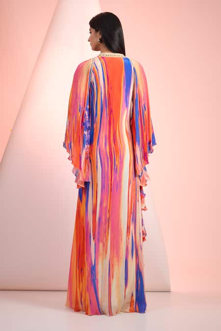 Mandira Wirk Resort Printed Chiffon Dress 