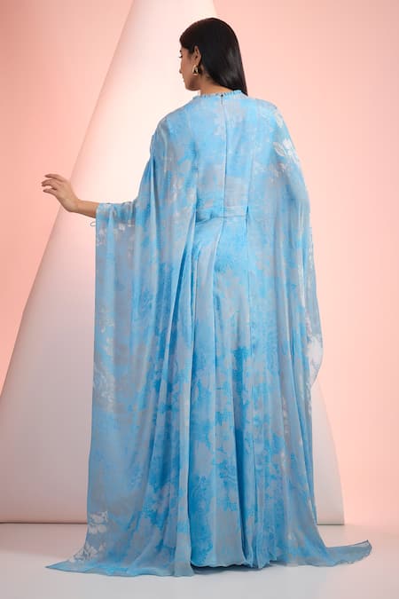Mandira Wirk Resort Sky Blue Printed Dress 
