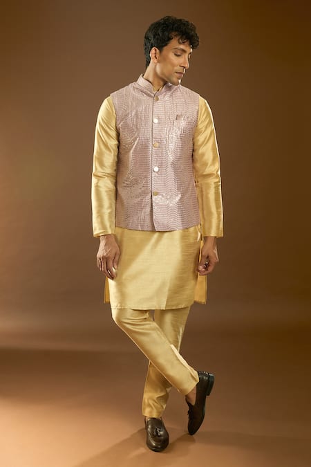 Arihant Rai Sinha Sequin Embroidered Bundi & Kurta Set 