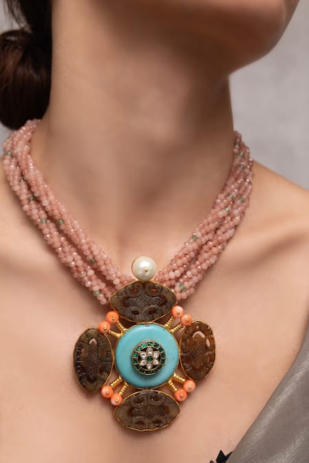 Joules By Radhika Vedika Multicolor Designer Necklace 
