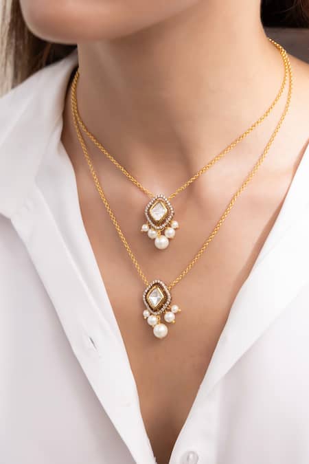 Joules By Radhika Ravina Gold Finish Necklace Set