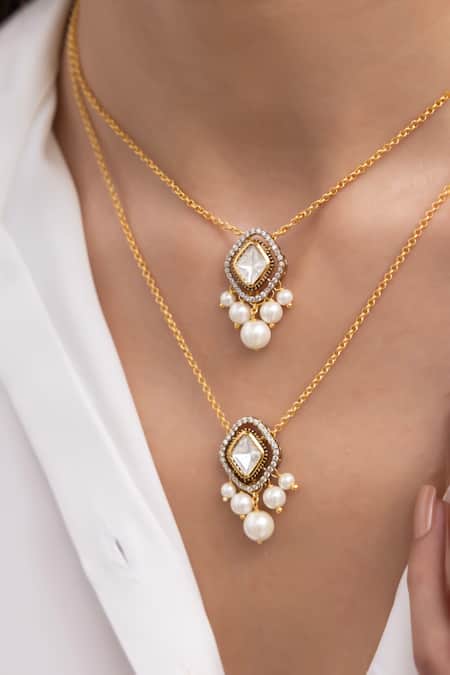 Joules By Radhika Ravina Gold Finish Necklace Set