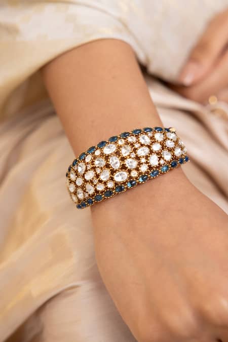 Joules By Radhika Gold Plated Crystals Arzoo Designer Bracelet