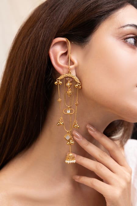 Joules by Radhika Mithisha Gold Finish Earrings 