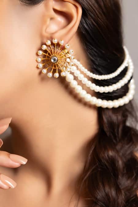 Joules by Radhika Gold Finish Designer Pravya Earrings 