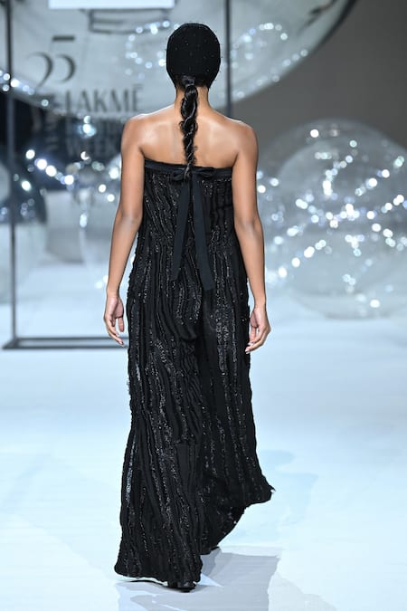 Somya Goyal Hand Woven Noir Jumpsuit 